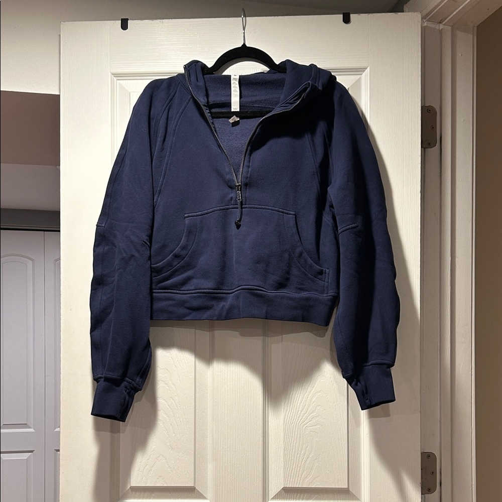 Lululemon Athletica Deep Blue Cropped Hoodie
